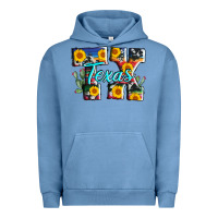 Pigment Pebble Blue texas tx serape sunflower cowhide Urban Hoodie - AdoDesignShop