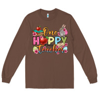Chestnut Easter Day One hoppy Teacher Long Sleeve Tee - OliviaCreatesArt