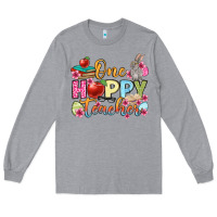 Heather Grey Easter Day One hoppy Teacher Long Sleeve Tee - OliviaCreatesArt