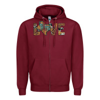 Burgundy love texas map sunflower leopard cowhide Zipper Hoodie - Artiststas