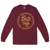 Burgundy Mens One Dad to rule them all  father's day gift Long Sleeve Tee - longCreatives