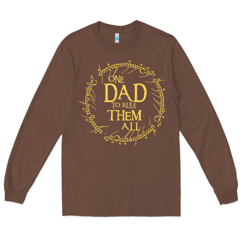 Mens One Dad To Rule Them All  Father's Day Gift Long Sleeve Tee by longCreatives | Teevron