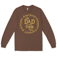 Chestnut Mens One Dad to rule them all  father's day gift Long Sleeve Tee - longCreatives