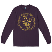 Plum Mens One Dad to rule them all  father's day gift Long Sleeve Tee - longCreatives