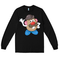 Black Womens Mr. Potato Head Simple Portrait Long Sleeve Tee - longCreatives