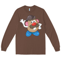 Chestnut Womens Mr. Potato Head Simple Portrait Long Sleeve Tee - longCreatives