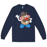 Navy Womens Mr. Potato Head Simple Portrait Long Sleeve Tee - longCreatives