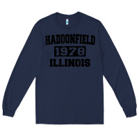 Navy Haddonfield Illinois Halloween 1978 Halloween Spooky Scary Gift Long Sleeve Tee - longCreatives