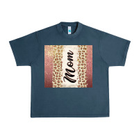 Midnight Navy Rose gold mom leopard glitter Urban Heavy Tee - CowGirlArtShop