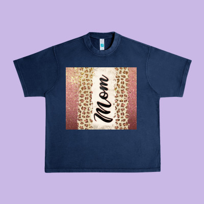 Rose Gold Mom Leopard Glitter Urban Heavy Tee Designed By Cowgirlartshop