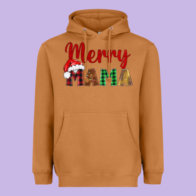 Merry Mama Heavyweight Hoodie Designed By Barkaloodesign