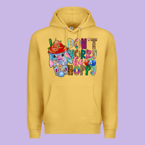 Don T Worry Be Hoppy Easter Premium Hoodie Designed By Cowhidedigitalart
