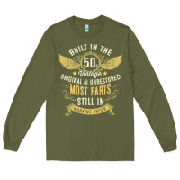 Army Green Mens Vintage 1950s Built In The 50s Fifties Funny 70th Birthday Long Sleeve Tee - longCreatives