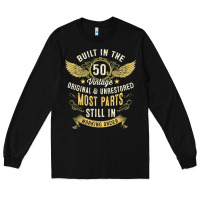 Black Mens Vintage 1950s Built In The 50s Fifties Funny 70th Birthday Long Sleeve Tee - longCreatives
