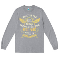 Heather Grey Mens Vintage 1950s Built In The 50s Fifties Funny 70th Birthday Long Sleeve Tee - longCreatives