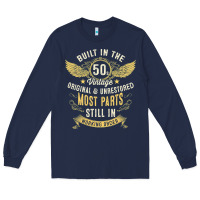 Navy Mens Vintage 1950s Built In The 50s Fifties Funny 70th Birthday Long Sleeve Tee - longCreatives