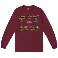 Burgundy Top Ten Best WW2 Tanks M4 Sherman Panzer IV Tiger II T34 Long Sleeve Tee - longCreatives