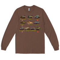 Chestnut Top Ten Best WW2 Tanks M4 Sherman Panzer IV Tiger II T34 Long Sleeve Tee - longCreatives