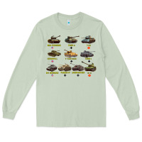 Matcha Top Ten Best WW2 Tanks M4 Sherman Panzer IV Tiger II T34 Long Sleeve Tee - longCreatives