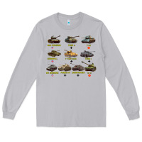 Moon Dust Top Ten Best WW2 Tanks M4 Sherman Panzer IV Tiger II T34 Long Sleeve Tee - longCreatives