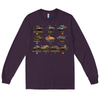 Plum Top Ten Best WW2 Tanks M4 Sherman Panzer IV Tiger II T34 Long Sleeve Tee - longCreatives