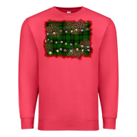 Cardinal christmas green plaid background Premium Sweatshirt - BarkalooDesign