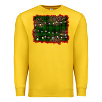 Lemon christmas green plaid background Premium Sweatshirt - BarkalooDesign