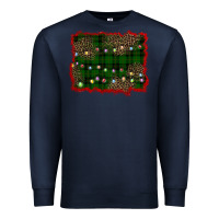 Navy christmas green plaid background Premium Sweatshirt - BarkalooDesign