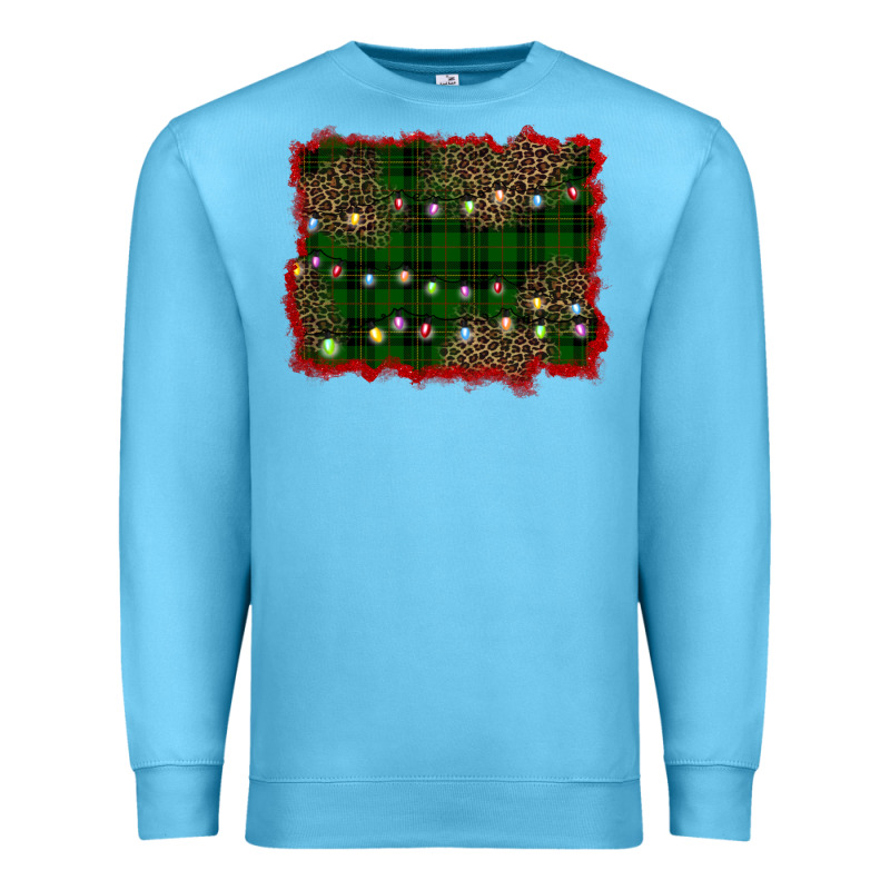 Christmas Green Plaid Background Premium Sweatshirt by BarkalooDesign | Teevron