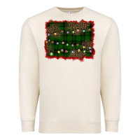 Sandshell christmas green plaid background Premium Sweatshirt - BarkalooDesign