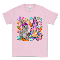 Bubblegum Pink Easter gnome and rabbit Easter Day Classic Tee - HowdyJamesFarm