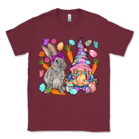 Burgundy Easter gnome and rabbit Easter Day Classic Tee - HowdyJamesFarm