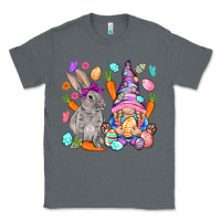 Charcoal Heather Easter gnome and rabbit Easter Day Classic Tee - HowdyJamesFarm