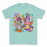 Seafoam Easter gnome and rabbit Easter Day Classic Tee - HowdyJamesFarm