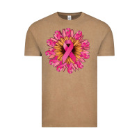 Vintage Coffee Cancer ribbon sunflower Cancer Awareness Vintage Tee - HowdyJamesFarm