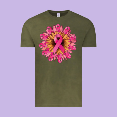 Cancer Ribbon Sunflower Cancer Awareness Vintage Tee Designed By Howdyjamesfarm