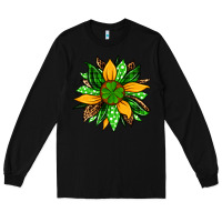 Black St. Patrick's sunflower Long Sleeve Tee - OliviaCreatesArt
