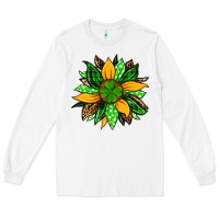 White St. Patrick's sunflower Long Sleeve Tee - OliviaCreatesArt