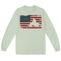 Matcha Snowmobile USA Flag Snow Sled Patriotic Snowmobiling Gift Long Sleeve Tee - longCreatives