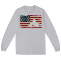 Moon Dust Snowmobile USA Flag Snow Sled Patriotic Snowmobiling Gift Long Sleeve Tee - longCreatives