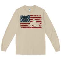 Mushroom Snowmobile USA Flag Snow Sled Patriotic Snowmobiling Gift Long Sleeve Tee - longCreatives