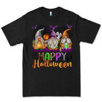 Black Happy Halloween Gnomes Premium Tee - texasbilliewilder