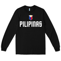 Black Pilipinas Basketball Wear, Gilas Philippines Casual Wear Long Sleeve Tee - longCreatives