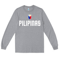 Heather Grey Pilipinas Basketball Wear, Gilas Philippines Casual Wear Long Sleeve Tee - longCreatives