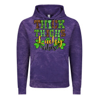 Cloud Purple St. Patrick's Thick thighs lucky vibes Vintage Hoodie - OliviaCreatesArt