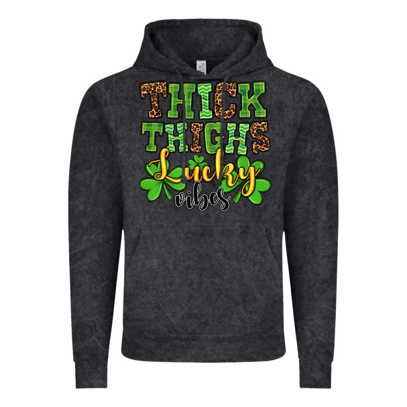 St. Patrick's Thick Thighs Lucky Vibes Vintage Hoodie by OliviaCreatesArt | Teevron