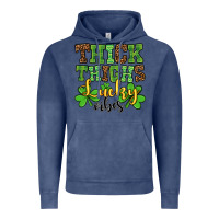 Vintage Denim St. Patrick's Thick thighs lucky vibes Vintage Hoodie - OliviaCreatesArt