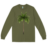 Army Green Tropical Palm Tree Long Sleeve Tee - longCreatives