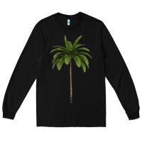 Black Tropical Palm Tree Long Sleeve Tee - longCreatives