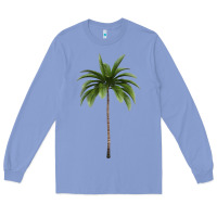 Colony Blue Tropical Palm Tree Long Sleeve Tee - longCreatives
